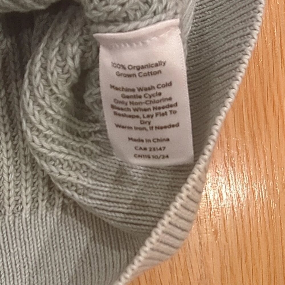Haven Well Within Cardigan XL Seafoam Green Organic Cotton Cottage Coastal Beach - Picture 4 of 6